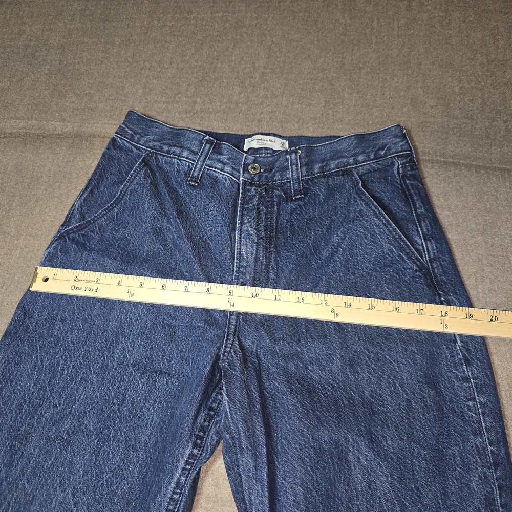 Abercrombie & Fitch High Rise Loose Jeans Wide Leg Denim Women's Size 6/28 - Picture 10 of 16